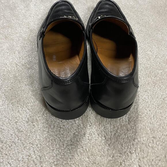 Salvatore Ferragamo Shoes Mens 11.5B Black Leather Gancini Loafers Lug Sole main image 6
